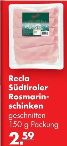 Handelshof Recla Südtiroler Rosmarinschinken 150g Angebot