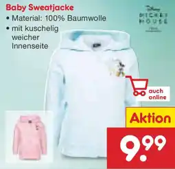 Netto Marken-Discount MICKEY MOUSE Baby Sweatjacke Angebot