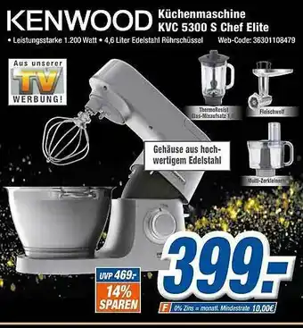 Expert Klein Kenwood Küchenmaschine Kvc 5300 S Chef Elite Angebot