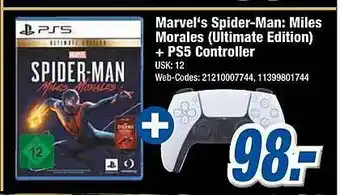 Expert Klein Marvel's Spider-man: Miles Morales (ultimate Edition) + Ps5 Controller Angebot