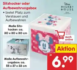 Netto Marken-Discount MICKEY MOUSE Sitzhocker oder Aufbewahrungsbox Angebot