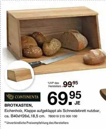 Möbel Steffens Continenta Brotkasten Angebot