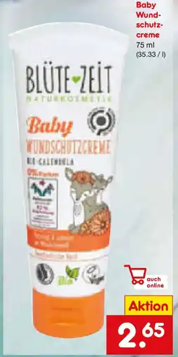 Netto Marken-Discount BLÜTE-ZEIT Baby Wund- schutz- creme Angebot