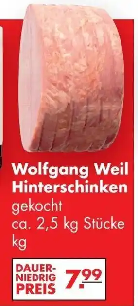 Handelshof Wolfgang Weil Hinterschinken 2,5kg Angebot