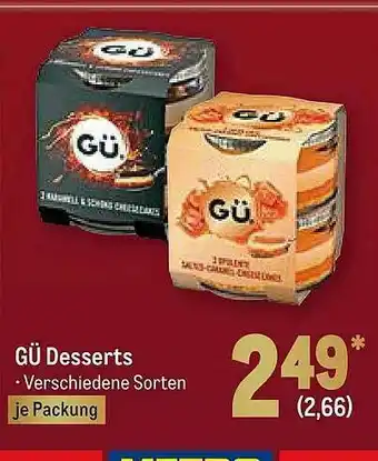 METRO Gü Desserts Angebot