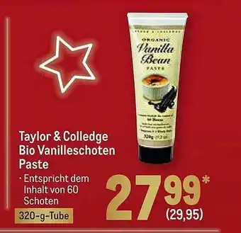 METRO Taylor & Colledge Bio Vanilleschoten Paste Angebot