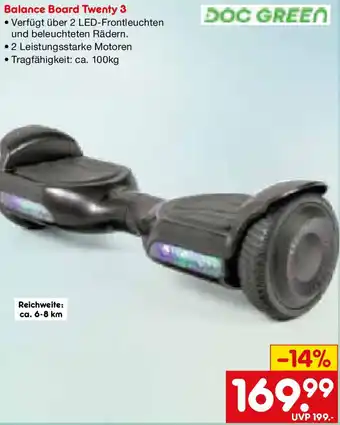 Netto Marken-Discount DOC GREEN Balance Board Twenty 3 Angebot