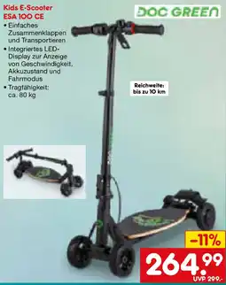 Netto Marken-Discount DOC GREEN Kids E-Scooter ESA 100 CE Angebot