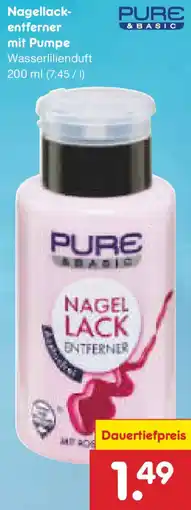 Netto Marken-Discount PURE & BASIC Nagellack- entferner mit Pumpe Angebot