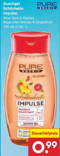 Netto Marken-Discount PURE & BASIC Duschgel Schönheits- impulse Angebot