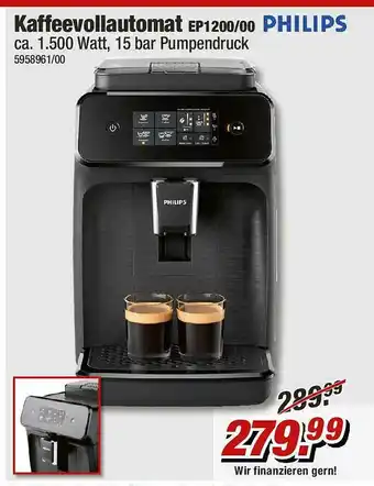 Poco Philips Kaffeevollautomat Ep1200-00 Angebot