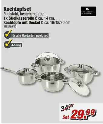 Poco Kochtopfset Excellent Houseware Angebot