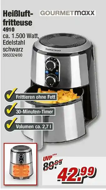 Poco Gourmetmaxx Heißluftfritteuse 4910 Angebot