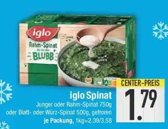 E-Center iglo Spinat Junger oder Rahm-Spinat Angebot