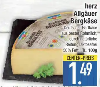 E-Center herz Allgäuer Bergkäse Angebot