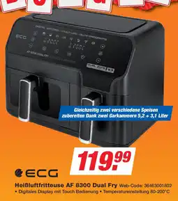 Expert ECG Heißluftfritteuse AF 8300 Dual Fry Angebot