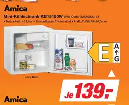 Expert Amica Mini-Kühlschrank KB15150W Angebot