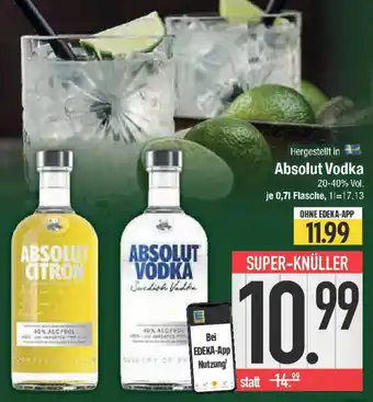 E-Center Hergestellt in Absolut Vodka Angebot