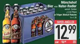 E-Center Mönchshof Bier oder Natur-Radler Angebot