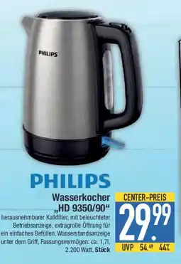 E-Center PHILIPS Wasserkocher ,,HD 9350/90" Angebot