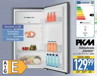 E-Center PKM Kühlschrank ,,KS93ESI" Angebot