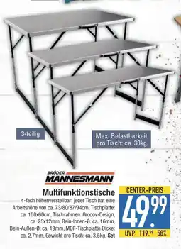 E-Center BRÜDER MANNESMANN Multifunktionstische Angebot