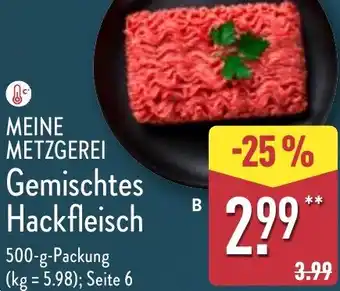 Aldi Nord MEINE METZGEREI Gemischtes Hackfleisch Angebot