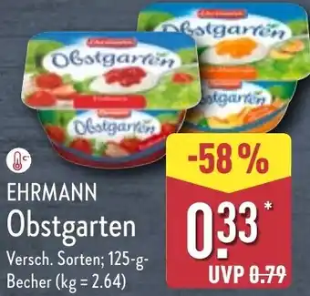 Aldi Nord EHRMANN Obstgarten Angebot