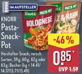 Aldi Nord KNORR Pasta Snack Pot Angebot