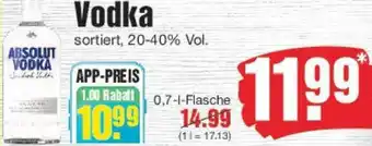 Edeka Absolut vodka Angebot