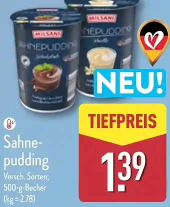 Aldi Nord MILSANI Sahnepudding Angebot