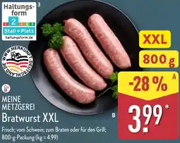 Aldi Nord MEINE METZGEREI Bratwurst XXL Angebot