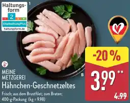 Aldi Nord MEINE METZGEREI Hähnchen-Geschnetzeltes Angebot