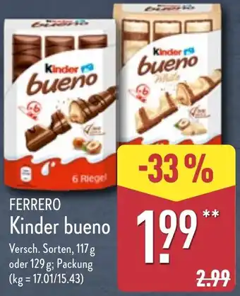 Aldi Nord FERRERO Kinder bueno Angebot