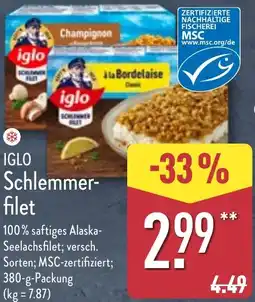 Aldi Nord IGLO Schlemmerfilet Angebot