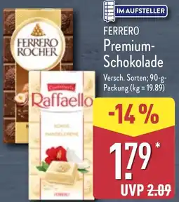 Aldi Nord FERRERO Premium Schokolade Angebot