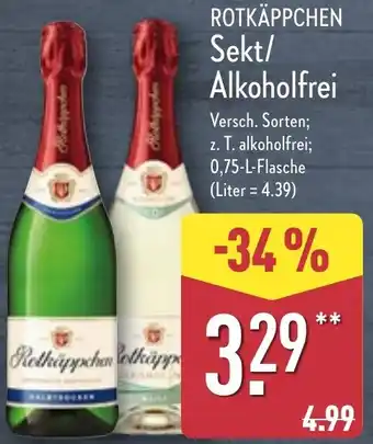 Aldi Nord ROTKÄPPCHEN Sekt/ Alkoholfrei Angebot