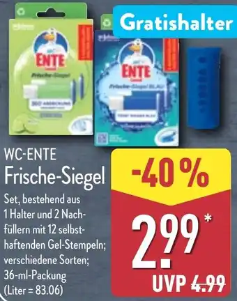 Aldi Nord WC-ENTE Frische-Siegel Angebot