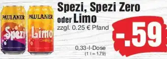 Edeka PAULANER Spezi, Spezi Zero oder Limo Angebot