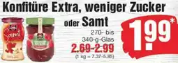 Edeka Konfitüre Extra, weniger Zucker oder Samt Angebot