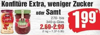 Edeka Konfitüre Extra, weniger Zucker oder Samt Angebot