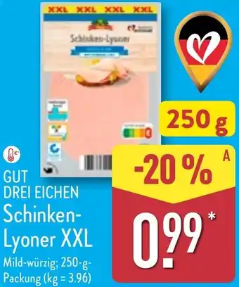 Aldi Nord GUT DREI EICHEN Schinken Lyoner XXL Angebot