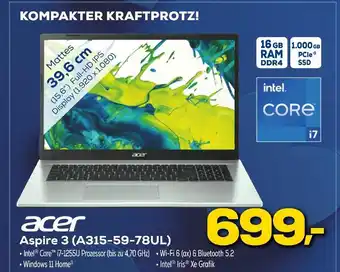 Euronics Acer aspire 3 (a315-59-78ul) Angebot