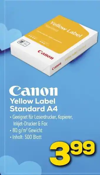 Euronics Canon yellow label standard a4 Angebot