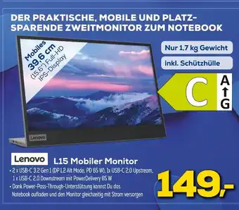 Euronics Lenovo l15 mobiler monitor Angebot