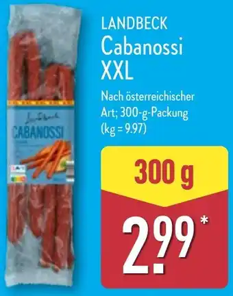 Aldi Nord LANDBECK Cabanossi XXL Angebot