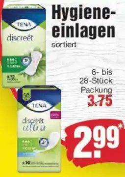 Edeka TENA Hygieneeinlagen Angebot