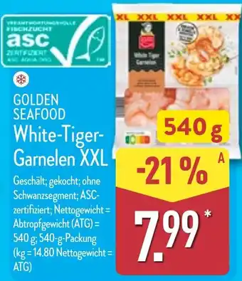 Aldi Nord GOLDEN SEAFOOD White-Tiger Garnelen XXL Angebot