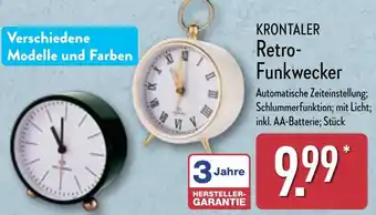 Aldi Nord KRONTALER Retro Funkwecker Angebot