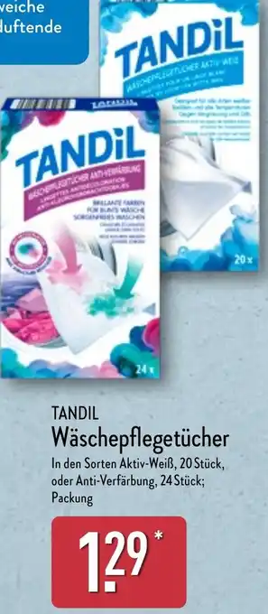 Aldi Nord TANDIL Wäschepflegetücher Angebot